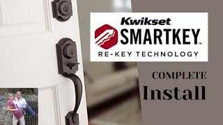 Kwikset Montara SmartKey Front Door Lock Set Install DIY homeimprovement diy how [upl. by Annahsal]