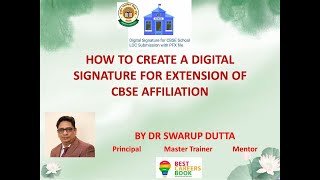 HOW TO MAKE A DIGITAL SIGNATURE FOR CBSE AFFILIATION EXTENSION [upl. by Ojyma467]