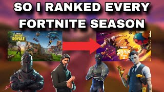 RANKING EVERY FORTNITE SEASON [upl. by Areemas]