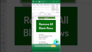 Remove all blank rows in just few clicks  Excel shorts [upl. by Ryter310]