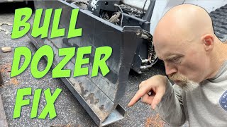 Skid Steer Dozer Blade Grabbing to Much Earth Fix  How to Build a Campground in Maine [upl. by Barber]