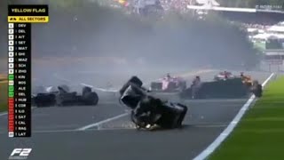 F2 Spa 2019  Fatal Crash  Anthoine Hubert Juan Manuel Correa [upl. by Andaira]