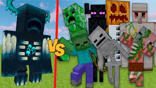 TITAN WARDEN vs All Titan mobs in minecraft  Minecraft battle [upl. by Cordy]