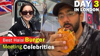 Best Halal Burger in London  Meeting Hania Amir  Day 3 in London [upl. by Corwun]