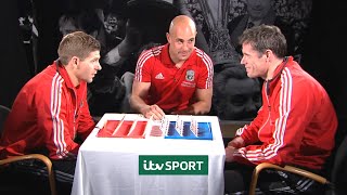 Jamie Carragher and Steven Gerrard play Guess Who  ITV Sport Archive [upl. by Schalles]