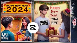 Happy new year name video editing  Instagram viral happy new year Tshirt 👕 name video kaise banaye [upl. by Onra]