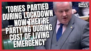 Ian Blackford blasts Boris Johnson over Tory party during cost of living crisis [upl. by Anaihr]