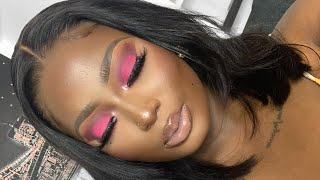 HIGHLY REQUESTED PINK MAKEUP LOOK 💖💖 [upl. by Harris]