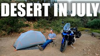 High Heat Motorcycle Camping in July Desert [upl. by Zuleika]