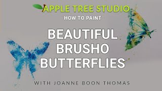 Butterfly Brusho Art Lesson For Beginners with Joanne Boon Thomas [upl. by Nahpets]