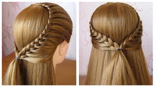 Coiffure avec tresse ♡ Coiffure pour tous les jours pour lecolecollegetravail ♡ facile à faire [upl. by Lark375]