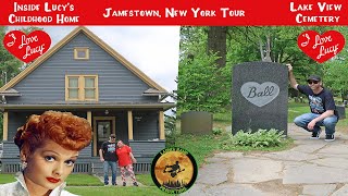 Famous Grave  Lucille Ball  Inside Lucys Childhood Home  Murals  Museum  Jamestown New York [upl. by Senn]