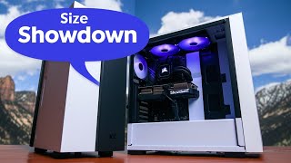 NZXT H210i MiniITX Case Unboxing amp Size vs H510 MidTower [upl. by Acessej]