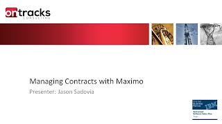 Contracts Management in IBM Maximo [upl. by Reve365]