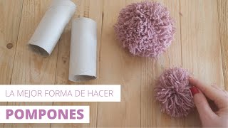 Como hacer POMPONES de LANA FÁCIL y RÁPIDO  La MEJOR forma de hacer POMPONES [upl. by Notlehs55]