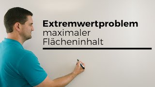 Extremwertproblem Punkt auf Graph Viereck maximaler Flächeninhalt  Mathe by Daniel Jung [upl. by Pyle180]