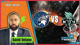 Free WNBA Betting Pick Minnesota Lynx vs New York Liberty 62524 from David Delano [upl. by Zicarelli911]