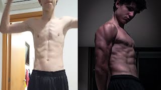 EVOLUÇÃO APÓS 1 ANO DE ACADEMIA ECTOMORFO 53KG72KG [upl. by Sussman283]