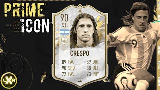 FIFA 22 HERNAN CRESPO 90 Prime Icon  Player Review  Ultimate Team [upl. by Onitnelav698]