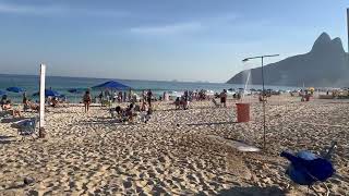 4K ðŸŒŠ Rio de Janeiro ðŸ‡§ðŸ‡·  ðŸ«¢Walking on Brazil Beach ðŸ–ï¸ Leblon Beach Party Carnival [upl. by Annahsal]