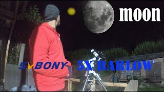 SVBonys 5X Bralow on the moon and jupiter with sv905c svbony telescope [upl. by Trixie]