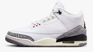 Jordan 3 White Cement Reimagined 2023 Unboxing [upl. by Bridgid979]