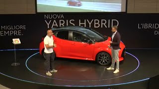 Nuova Yaris Hybrid tecnologia ibrida e Toyota Safety Sense Rivedi la Diretta [upl. by Aicilram]