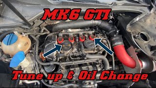 MK6 GTI TUNE UP amp OIL CHANGE HOW TO [upl. by Hteboj]