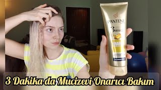 Pantene 3 minute miracle  Pantene 3 dakikada mucize krem  Onarıcı Bakım Kremini Denedim [upl. by Almeeta]