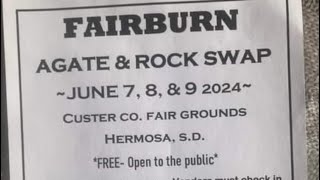 Fairburn Agate Rock Show June 789 Hermosa South Dakota [upl. by Recor]