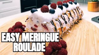 Meringue Roulade with Raspberry Easy Prepare a Recipe for Your Loved Ones [upl. by Melamed90]