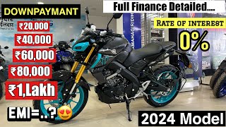 2024 Yamaha MT15 Version 20 Model DownPayment 20k40k60k80k1 Lakh😍 Full Finance Detailed EMI [upl. by Aerised]