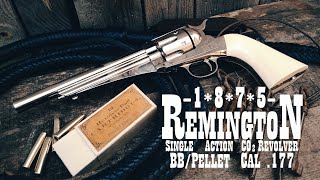 Remington 1875 CO2 Revolver BBPellet 177  My First Films [upl. by Omora695]