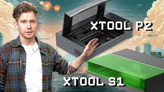 xTool P2 vs xTool S1 Comparing side by side ACTION [upl. by Oalsecnew]