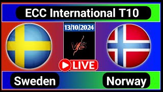 Norway vs Sweden Match 13 ECC T10 Live Cricket Score [upl. by Eidde]