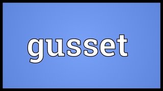 Gusset Meaning [upl. by Eiramait]