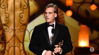 Aaron Sorkin Wins Adapted Screenplay for The Social Network  83rd Oscars 2011 [upl. by Ardyth]