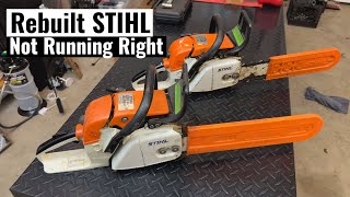 Rebuilt STIHL Chainsaw Not Running Well  Straight Gassed 2 Stroke Fixed [upl. by Eiraminot841]