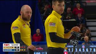 2017 Tim Hortons Roar of the Rings Olympic Trials  McEwen vs Gushue  Draw 14 [upl. by Yelkrab]