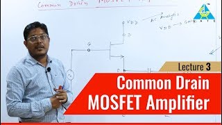 Common Drain MOSFET Amplifier I Lecture 3 [upl. by Niamjneb]