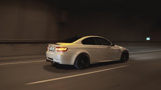 White BMW M3 E92  Brutal Sound  NIGHTRIDE  M POWER [upl. by Patnode]