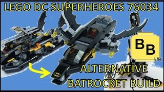 LEGO DC SUPERHEROES 76034 SET ALTERNATIVE BUILD BATROCKET TUTORIAL [upl. by Nomled]