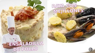 ENSALADILLA de POLLO y RAYA con MEJILLONES en salsa  Cocina Abierta de Karlos Arguiñano [upl. by Gader]