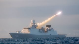 18 raketten de lucht in vanaf fregat Zr Ms De Ruyter [upl. by Maridel]