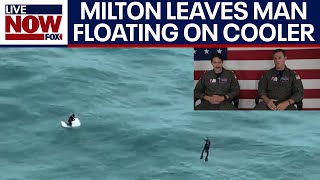 WATCH Man rides out Hurricane Milton on cooler rescued by US Coast Guard  LiveNOW from FOX [upl. by Stiegler978]