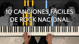 10 canciones de Rock nacional Vol1  Tutoriales FÁCILES para piano [upl. by Atinreb]