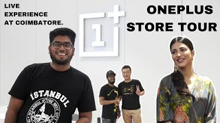 One plus store tour  First experience at Coimbatore with Shruthi Hassan [upl. by Gnes]