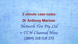 Network Ten v TCN Channel Nine statutory interpretation and historical context [upl. by Akeemahs537]