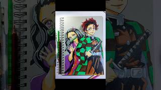 Tanjiro drawing shorts tanjiro painting [upl. by Fabron]