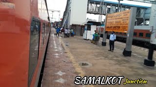 Tirumala ExpressSkippings at 130kmphArrival at Samalkot JunctionEcoRailMania [upl. by Aracat117]